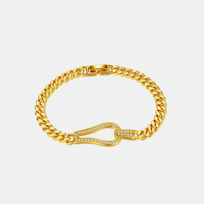 Gold-Plated Inlaid Zircon Bracelet