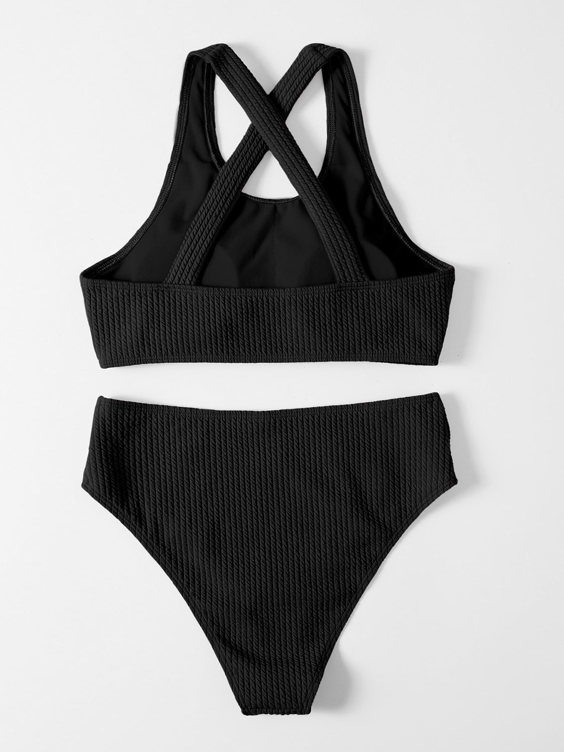 Crisscross Wide Strap Two-Piece Swim Set